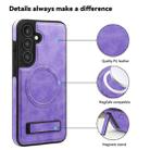 For Samsung Galaxy S23+ 5G Multi-function Holder MagSafe PU Phone Case(Light Purple) - 3