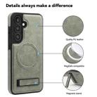 For Samsung Galaxy S23+ 5G Multi-function Holder MagSafe PU Phone Case(Titanium Gray) - 3