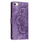 For iPhone 7 / 8 / SE 2022 Mandala Embossed Retro Frosted Leather Phone Case(Purple) - 3