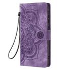 For iPhone 13 Pro Max Mandala Embossed Retro Frosted Leather Phone Case(Purple) - 2