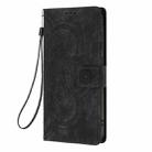 For iPhone 12 Pro Max Mandala Embossed Retro Frosted Leather Phone Case(Black) - 2