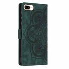 For iPhone 7 Plus / 8 Plus Mandala Embossed Retro Frosted Leather Phone Case(Green) - 3