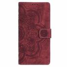 For iPhone 17 Pro Mandala Embossed Retro Frosted Leather Phone Case(Red) - 2