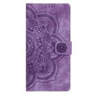 For iPhone 17 Pro Mandala Embossed Retro Frosted Leather Phone Case(Purple) - 2