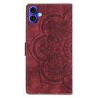 For iPhone 17 Mandala Embossed Retro Frosted Leather Phone Case(Red) - 3