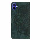 For iPhone 17 Mandala Embossed Retro Frosted Leather Phone Case(Green) - 3