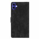 For iPhone 17 Mandala Embossed Retro Frosted Leather Phone Case(Black) - 3