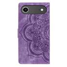 For iPhone 17 Air Mandala Embossed Retro Frosted Leather Phone Case(Purple) - 3