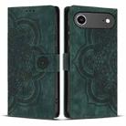 For iPhone 17 Air Mandala Embossed Retro Frosted Leather Phone Case(Green) - 1