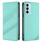 For Samsung Galaxy M14 5G Global Embossed Multi-functional Wallet Retro Leather Phone Case(Mint Green) - 2