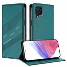 For Samsung Galaxy M32 4G Global Embossed Multi-functional Wallet Retro Leather Phone Case(Dark Green) - 1