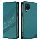 For Samsung Galaxy M32 4G Global Embossed Multi-functional Wallet Retro Leather Phone Case(Dark Green) - 2