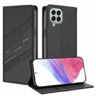For Samsung Galaxy M33 5G Global Embossed Multi-functional Wallet Retro Leather Phone Case(Black) - 1