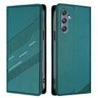 For Samsung Galaxy M34 5G Embossed Multi-functional Wallet Retro Leather Phone Case(Dark Green) - 2