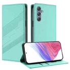 For Samsung Galaxy M34 5G Embossed Multi-functional Wallet Retro Leather Phone Case(Mint Green) - 1