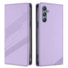 For Samsung Galaxy M34 5G Embossed Multi-functional Wallet Retro Leather Phone Case(Light Purple) - 2