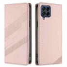 For Samsung Galaxy M53 5G Embossed Multi-functional Wallet Retro Leather Phone Case(Pink) - 2
