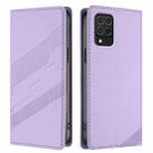 For Samsung Galaxy M62 / F62 Embossed Multi-functional Wallet Retro Leather Phone Case(Light Purple) - 2