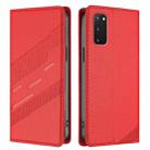 For Samsung Galaxy S20 FE 4G / 5G Embossed Multi-functional Wallet Retro Leather Phone Case(Red) - 2