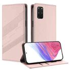 For Samsung Galaxy S20+ Embossed Multi-functional Wallet Retro Leather Phone Case(Pink) - 1
