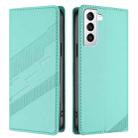 For Samsung Galaxy S21 5G Embossed Multi-functional Wallet Retro Leather Phone Case(Mint Green) - 2