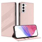 For Samsung Galaxy S21 5G Embossed Multi-functional Wallet Retro Leather Phone Case(Pink) - 1