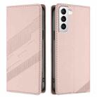 For Samsung Galaxy S21 5G Embossed Multi-functional Wallet Retro Leather Phone Case(Pink) - 2