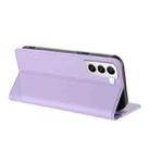 For Samsung Galaxy S21 5G Embossed Multi-functional Wallet Retro Leather Phone Case(Light Purple) - 3