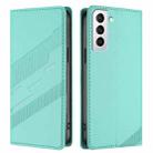 For Samsung Galaxy S21 FE 5G Embossed Multi-functional Wallet Retro Leather Phone Case(Mint Green) - 2