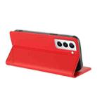 For Samsung Galaxy S21+ 5G Embossed Multi-functional Wallet Retro Leather Phone Case(Red) - 3