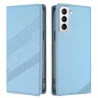 For Samsung Galaxy S21+ 5G Embossed Multi-functional Wallet Retro Leather Phone Case(Light Blue) - 2