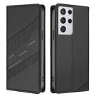 For Samsung Galaxy S21 Ultra 5G Embossed Multi-functional Wallet Retro Leather Phone Case(Black) - 2