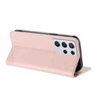 For Samsung Galaxy S21 Ultra 5G Embossed Multi-functional Wallet Retro Leather Phone Case(Pink) - 3