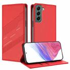 For Samsung Galaxy S22+ 5G Embossed Multi-functional Wallet Retro Leather Phone Case(Red) - 1