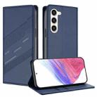 For Samsung Galaxy S23 5G Embossed Multi-functional Wallet Retro Leather Phone Case(Dark Blue) - 1