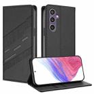 For Samsung Galaxy S23 FE 5G Embossed Multi-functional Wallet Retro Leather Phone Case(Black) - 1