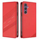 For Samsung Galaxy S23 FE 5G Embossed Multi-functional Wallet Retro Leather Phone Case(Red) - 2