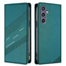 For Samsung Galaxy S23 FE 5G Embossed Multi-functional Wallet Retro Leather Phone Case(Dark Green) - 2