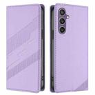 For Samsung Galaxy S23 FE 5G Embossed Multi-functional Wallet Retro Leather Phone Case(Light Purple) - 2