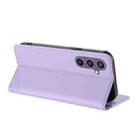 For Samsung Galaxy S23 FE 5G Embossed Multi-functional Wallet Retro Leather Phone Case(Light Purple) - 3