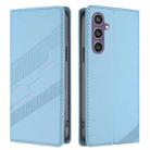 For Samsung Galaxy S23 FE 5G Embossed Multi-functional Wallet Retro Leather Phone Case(Light Blue) - 2