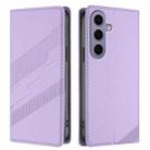For Samsung Galaxy S24 5G Embossed Multi-functional Wallet Retro Leather Phone Case(Light Purple) - 2