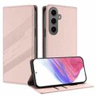 For Samsung Galaxy S24+ 5G Embossed Multi-functional Wallet Retro Leather Phone Case(Pink) - 1