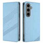 For Samsung Galaxy S24+ 5G Embossed Multi-functional Wallet Retro Leather Phone Case(Light Blue) - 2