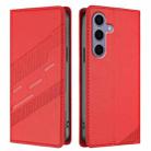 For Samsung Galaxy S24 FE 5G Embossed Multi-functional Wallet Retro Leather Phone Case(Red) - 2