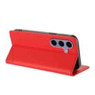 For Samsung Galaxy S24 FE 5G Embossed Multi-functional Wallet Retro Leather Phone Case(Red) - 3