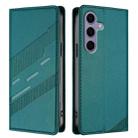 For Samsung Galaxy S24 FE 5G Embossed Multi-functional Wallet Retro Leather Phone Case(Dark Green) - 2