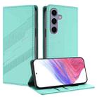 For Samsung Galaxy S24 FE 5G Embossed Multi-functional Wallet Retro Leather Phone Case(Mint Green) - 1