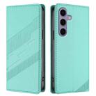 For Samsung Galaxy S24 FE 5G Embossed Multi-functional Wallet Retro Leather Phone Case(Mint Green) - 2