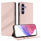 For Samsung Galaxy S24 FE 5G Embossed Multi-functional Wallet Retro Leather Phone Case(Pink) - 1